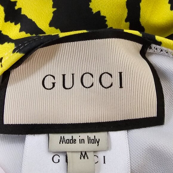 Gucci Leopard Print Swimsuit In Yellow Size M - Picture 3 of 3